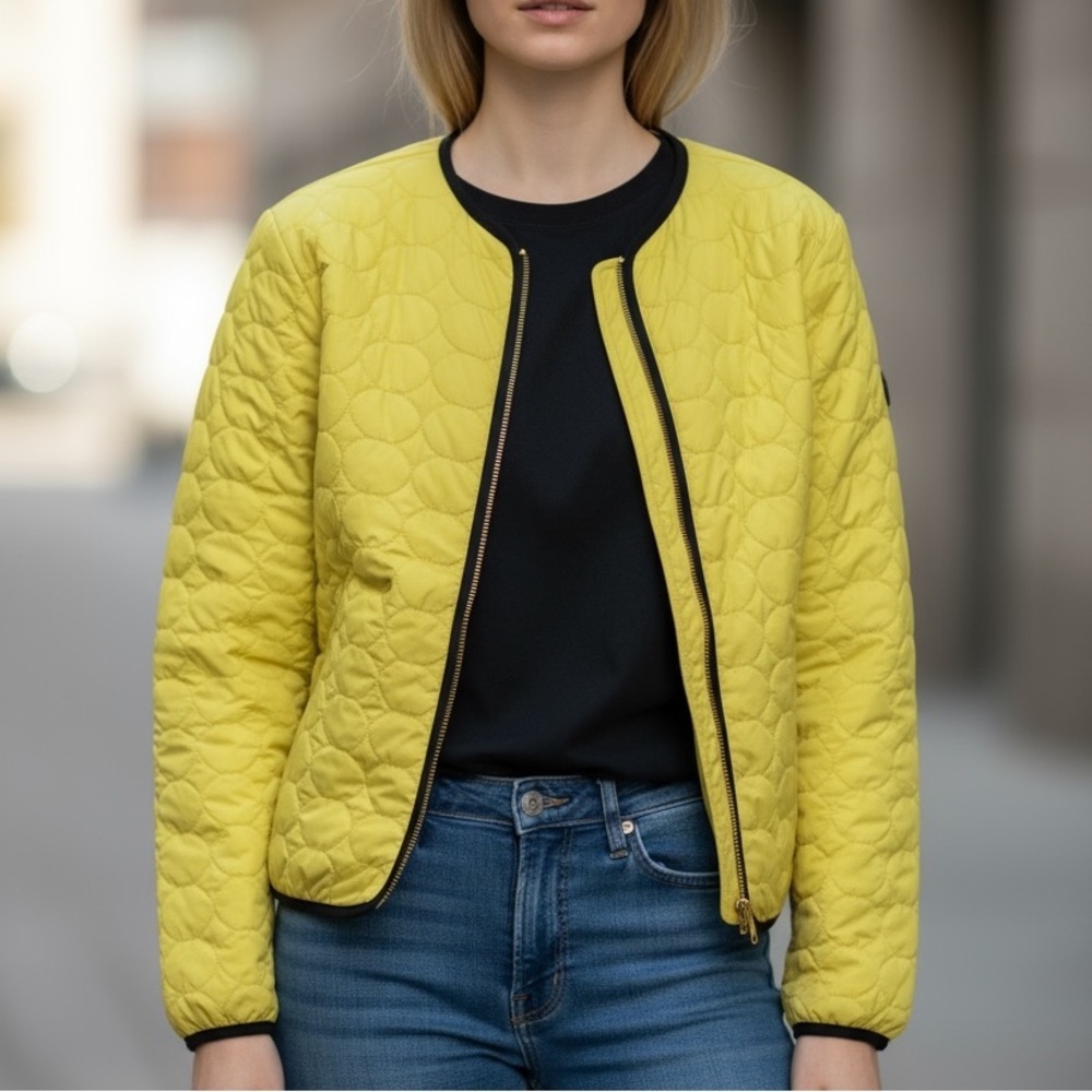 Descente DNA Quilted Puffer Jacket Tennis Ball Green S